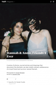 Hannah & Annie, Friends 4 Ever — Photographs by Annie Flanagan
